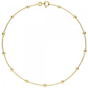 Fußkettchen Fußkette 333 Gelbgold 25cm Goldkette Karabiner