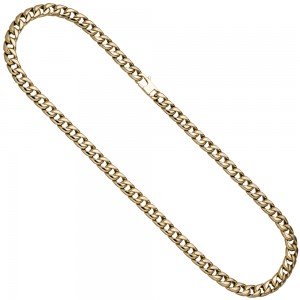 Panzerkette 585 Gelbgold 50cm Kette Halskette Goldkette Karabiner