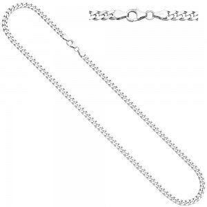 Panzerkette 925 Sterlingsilber 60cm Kette Halskette Silberkette Karabiner