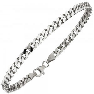 Panzerarmband 925 Sterlingsilber 21cm Armband Silberarmband