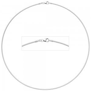 Halsreif 925 Sterlingsilber 1,1mm 38cm Silberkette Karabiner