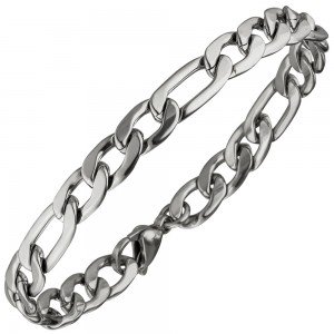 Figaroarmband Edelstahl 21cm Armband
