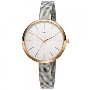 Damen Armbanduhr Quarz Analog Edelstahl vergoldet schmales Armband