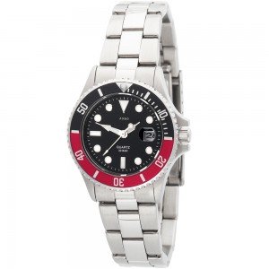 Damen Armbanduhr Quarz Analog Edelstahl mit Datum