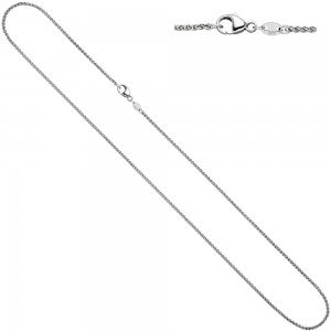 Zopfkette 585 Weißgold 1,2mm 45cm Kette Halskette Goldkette Karabiner