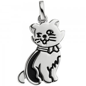 Anhänger Katze 925 Sterlingsilber