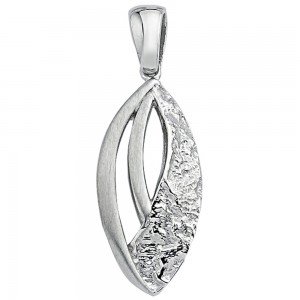 Anhänger 925 Sterlingsilber matt gehämmert Silberanhänger