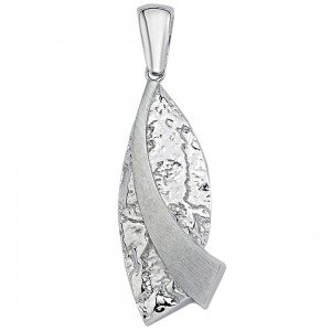 Anhänger 925 Sterlingsilber matt gehämmert Silberanhänger