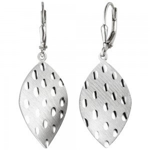 Ohrhänger 925 Sterlingsilber mattiert Ohrringe Boutons Silberohrringe