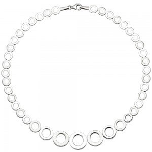 Collier Halskette im Verlauf 925 Sterlingsilber 45cm Kette