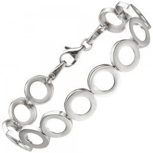 Armband 925 Sterlingsilber matt 19cm Silberarmband