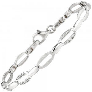 Armband 925 Sterlingsilber 56 Zirkonia 18,5cm Silberarmband
