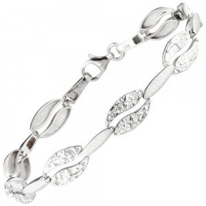 Armband 925 Sterlingsilber gehämmert 19cm Silberarmband