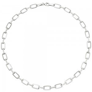 Collier Halskette 925 Sterlingsilber 154 Zirkonia 45cm Kette Silberkette