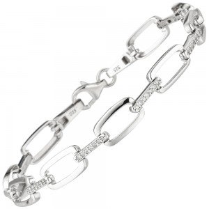Armband 925 Sterlingsilber 56 Zirkonia 19cm Silberarmband