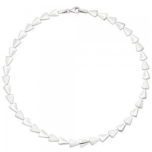 Collier Halskette 925 Silber 120 Zirkonia 45cm Kette Silberkette