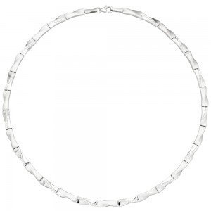 Collier Halskette 925 Silber 154 Zirkonia 45cm Kette Silberkette
