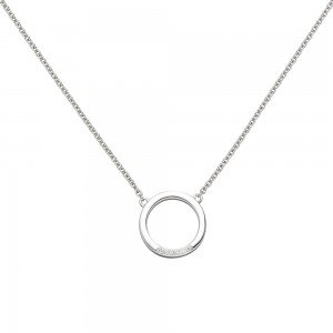 Collier Halskette 585 Weißgold 7 Diamanten Brillanten 43cm Kette