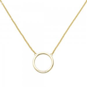 Collier Halskette 585 Gelbgold 7 Diamanten Brillanten 44cm Kette