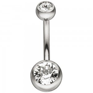 Bauchnabel Piercing Edelstahl mit SWAROVSKI® ELEMENTS