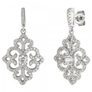 Ohrhänger 925 Sterlingsilber 178 Zirkonia Ohrringe
