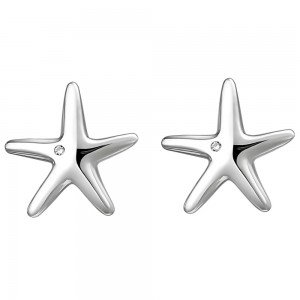 Ohrstecker Seestern 925 Sterlingsilber 2 Zirkonia Ohrringe Silberohrringe