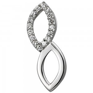 Anhänger 925 Sterlingsilber 16 Zirkonia Silberanhänger
