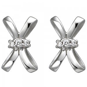 Ohrstecker 925 Sterlingsilber 6 Zirkonia Ohrringe Silberohrringe