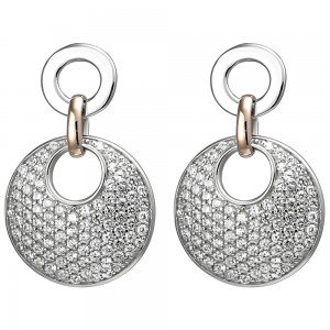 Ohrhänger 925 Sterlingsilber bicolor vergoldet 178 Zirkonia Ohrringe