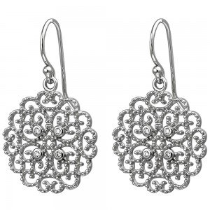 Ohrhänger 925 Sterlingsilber 8 Zirkonia Ohrringe Silberohrringe