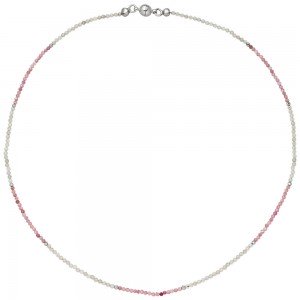 Halskette Kette Labradorit Turmalin und Hematin 45cm