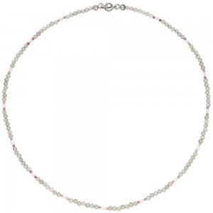Halskette Kette Labradorit und Turmalin 43cm