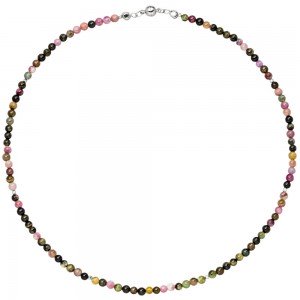 Halskette Kette Turmalin und Hematin 45cm