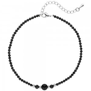 Fußkettchen Fußkette Spinell mit Hematin 27cm