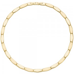 Collier Halskette Edelstahl gold-farben beschichtet 46 cm