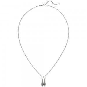 Collier Kette mit Anhänger Edelstahl 55 cm