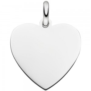 Anhänger Gravurplatte Herz 925 Silber