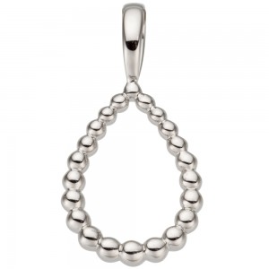 Anhänger Tropfen 585 Gold Weißgold