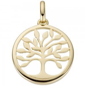 Anhänger Baum 585 Gold Gelbgold