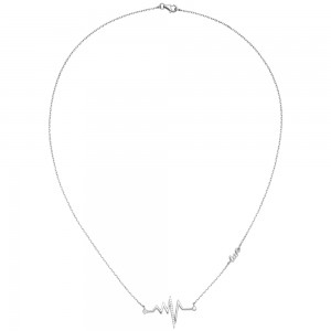Collier 925 Sterling Silber 16 Zirkonia 45 cm
