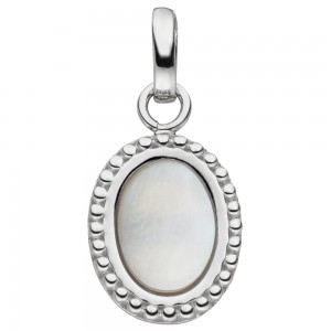 Anhänger 925 Sterling Silber 1 Perlmutt-Einlage oval