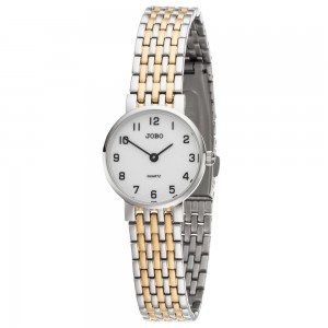 JOBO Damen Armbanduhr Quarz Analog Edelstahl bicolor Damenuhr 200mm