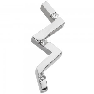 Anhänger 925 Sterling Silber 3 Diamanten Brillanten