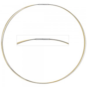Halsreif 5-reihig bicolor vergoldet 42 cm Halskette Kette