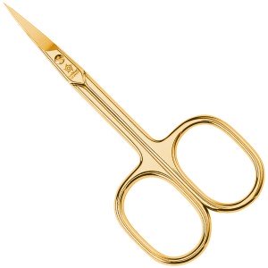 Pfeilring Hautschere 9cm vergoldet gebogen