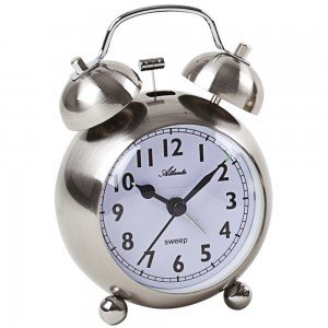 Atlanta 2101/19 Wecker Quarz analog Glockenwecker Doppelglockenwecker