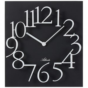 Atlanta 4511/7 Wanduhr Quarz analog schwarz eckig