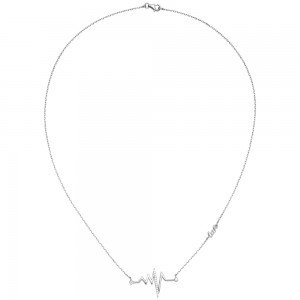 Collier 925 Sterling Silber 16 Zirkonia 45 cm