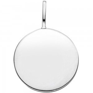 Anhänger Gravur Gravurplatte rund 925 Sterling Silber 1.5g