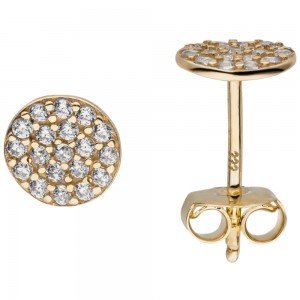 Ohrstecker 333 Gold Gelbgold 38 Zirkonia